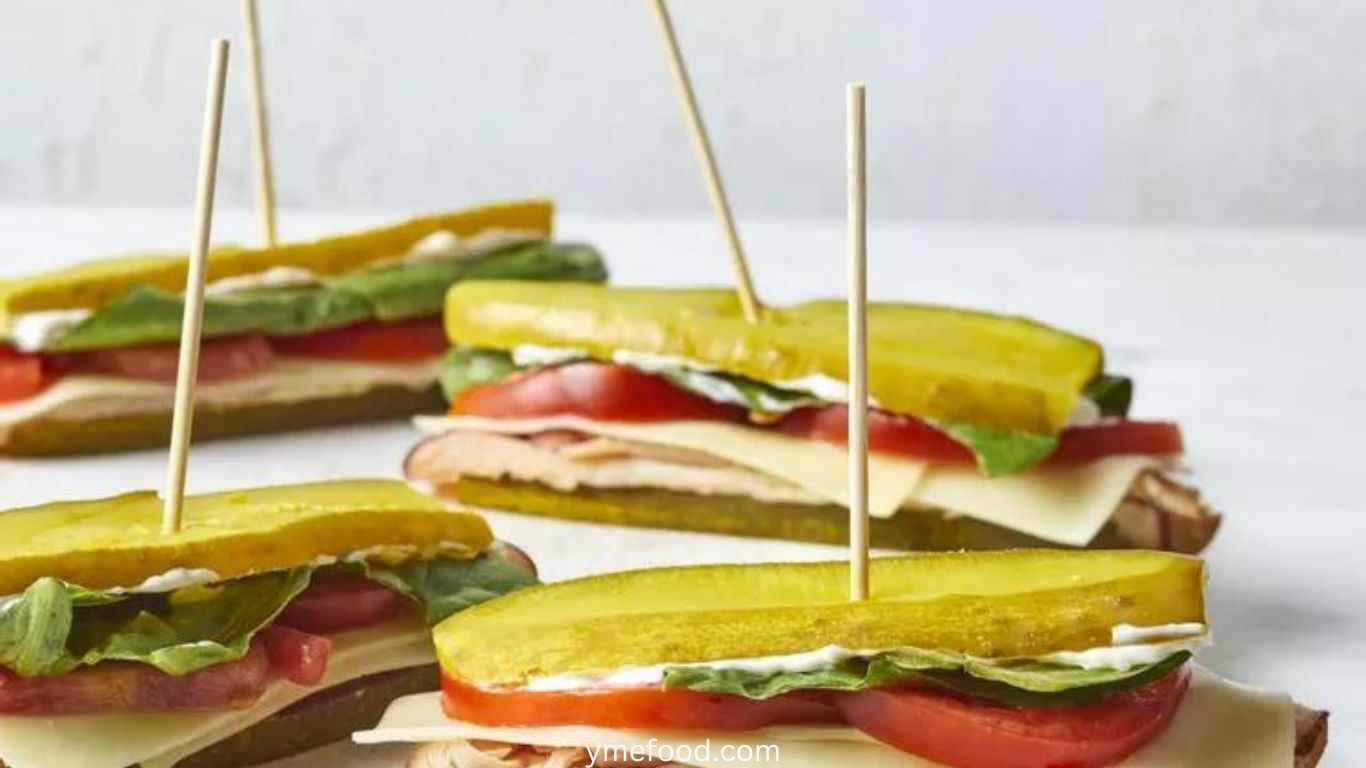 Pickle Sub Sandwiches with Turkey & Cheddar